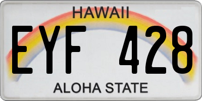 HI license plate EYF428