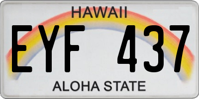 HI license plate EYF437