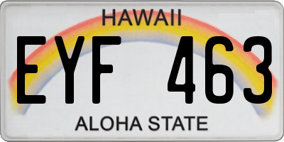 HI license plate EYF463