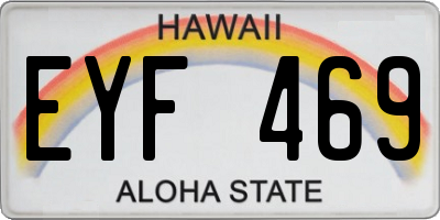 HI license plate EYF469