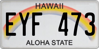 HI license plate EYF473