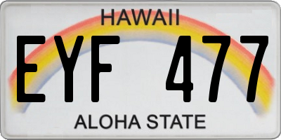 HI license plate EYF477