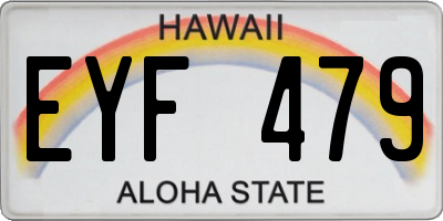 HI license plate EYF479
