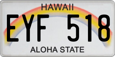 HI license plate EYF518