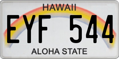 HI license plate EYF544