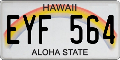 HI license plate EYF564