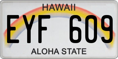 HI license plate EYF609