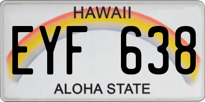 HI license plate EYF638