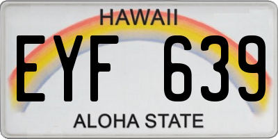 HI license plate EYF639