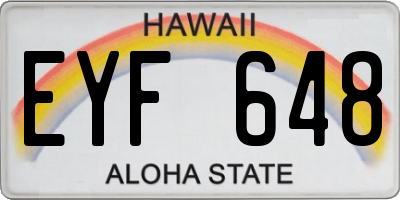 HI license plate EYF648