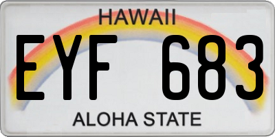 HI license plate EYF683