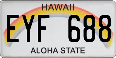 HI license plate EYF688