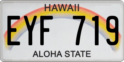 HI license plate EYF719