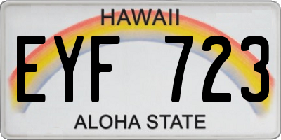 HI license plate EYF723