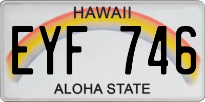 HI license plate EYF746