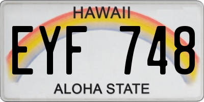 HI license plate EYF748