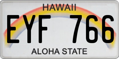 HI license plate EYF766