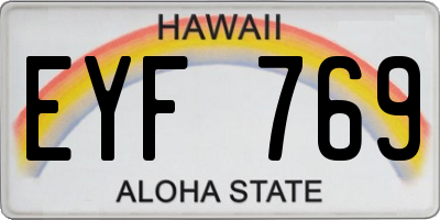 HI license plate EYF769