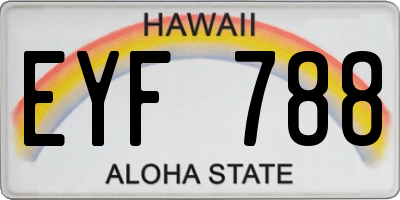 HI license plate EYF788