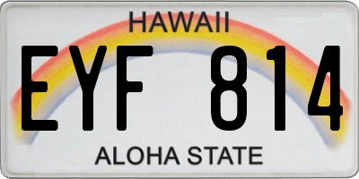 HI license plate EYF814