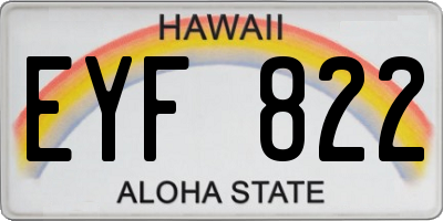 HI license plate EYF822