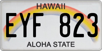 HI license plate EYF823