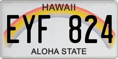 HI license plate EYF824