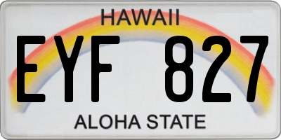 HI license plate EYF827