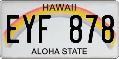 HI license plate EYF878