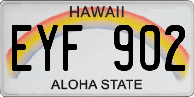 HI license plate EYF902