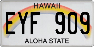 HI license plate EYF909