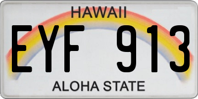 HI license plate EYF913