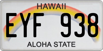HI license plate EYF938