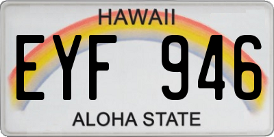 HI license plate EYF946