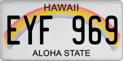 HI license plate EYF969