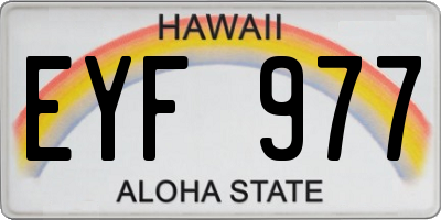 HI license plate EYF977