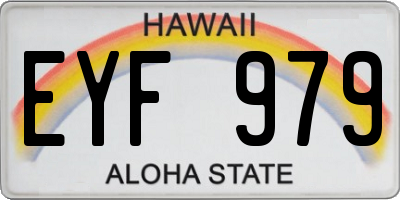 HI license plate EYF979