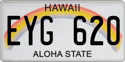 HI license plate EYG620