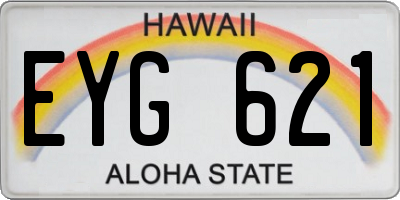 HI license plate EYG621