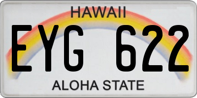 HI license plate EYG622