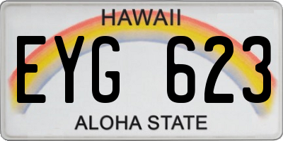 HI license plate EYG623