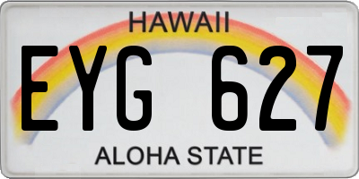 HI license plate EYG627