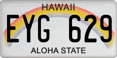 HI license plate EYG629