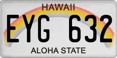 HI license plate EYG632