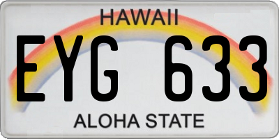 HI license plate EYG633
