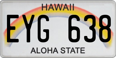 HI license plate EYG638
