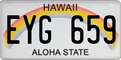 HI license plate EYG659