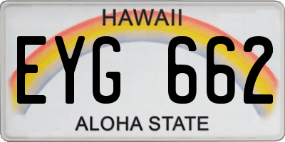 HI license plate EYG662
