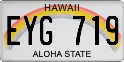 HI license plate EYG719