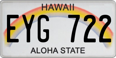 HI license plate EYG722